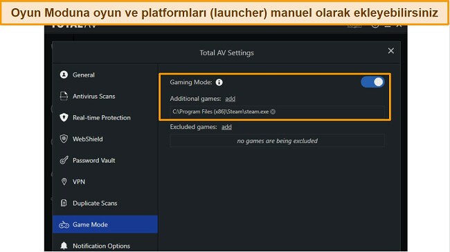 TotalAV Oyun Modu